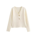 R&B | Einfacher, figurschmeichelnder Strickcardigan für Frauen