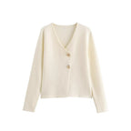 R&B | Einfacher, figurschmeichelnder Strickcardigan für Frauen