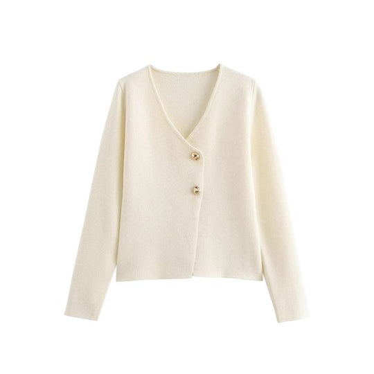 R&B | Einfacher, figurschmeichelnder Strickcardigan für Frauen