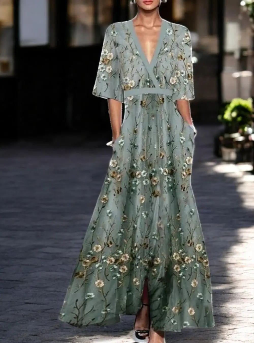 R&B | Farbliche Maxi-Kleid