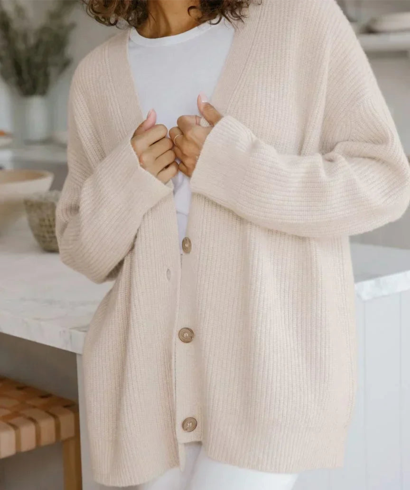 R&B | V-Ausschnitt-Cardigan für Frauen