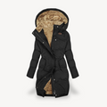 R&B | Damen Pufferjacke mit Kunstfell Gefüttert, mit Kapuze