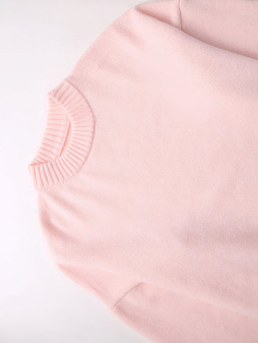 R&B | Preppy Rundausschnitt Gestrickter Pullover