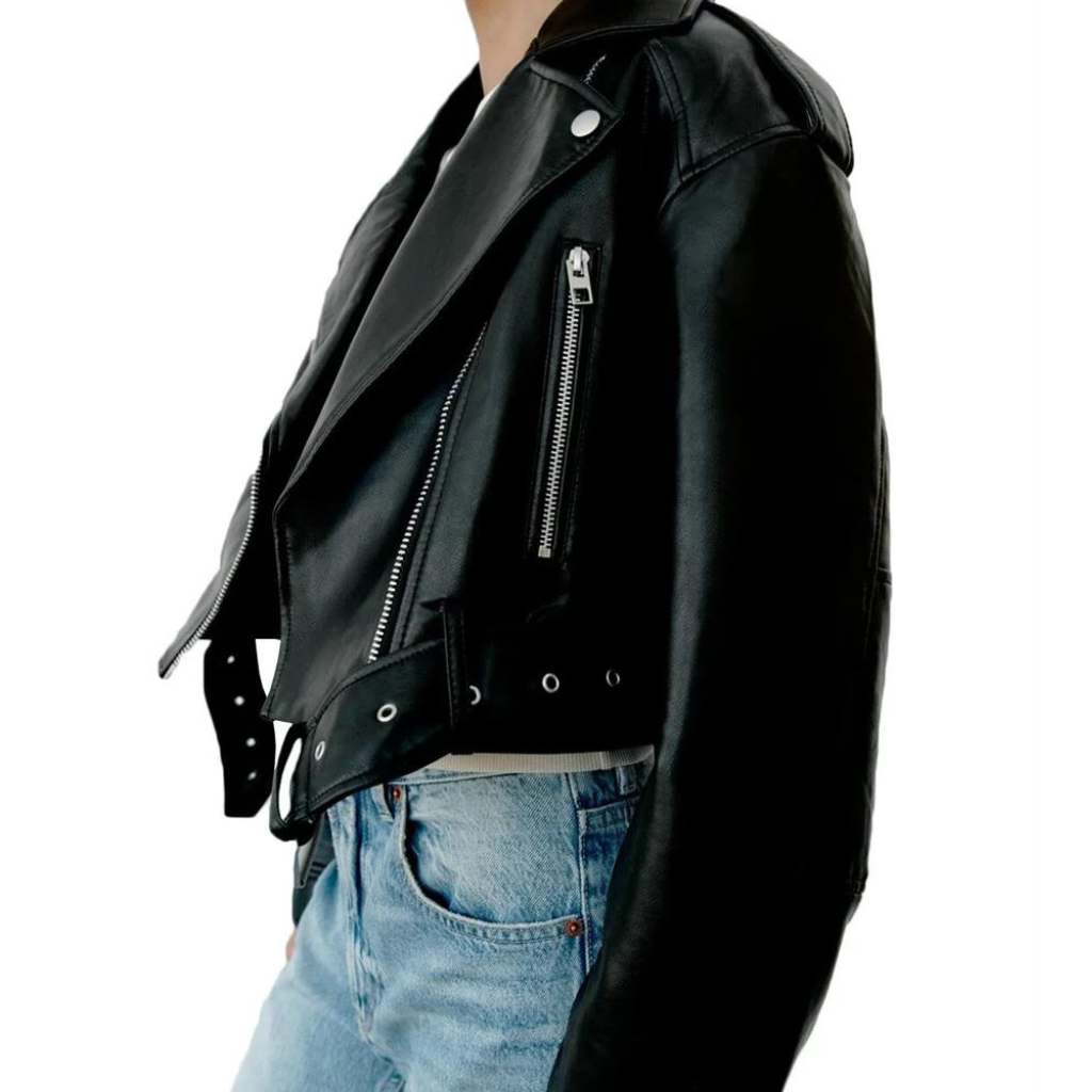 R&B | Slim-Fit-Lederjacke für Frauen