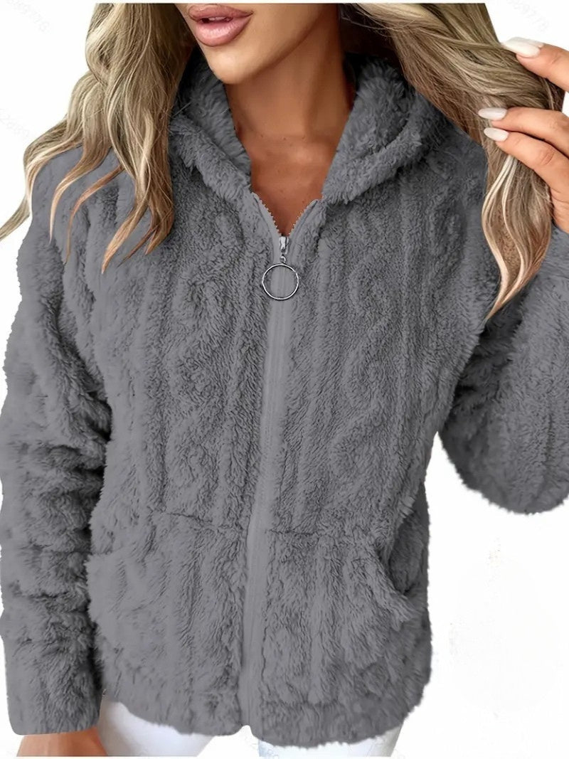 R&B | Weiches Kapuzen Sweatshirt mit Reißverschluss