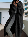 Damen Kuscheliger Strickmantel mit Gürtel und praktischen Taschen R&B