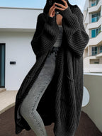 Damen Kuscheliger Strickmantel mit Gürtel und praktischen Taschen R&B