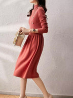 R&B | Kleid - Elegantes Rollkragen Strickkleid