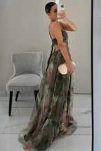R&B | Enchant My Love Print Maxi Kleid