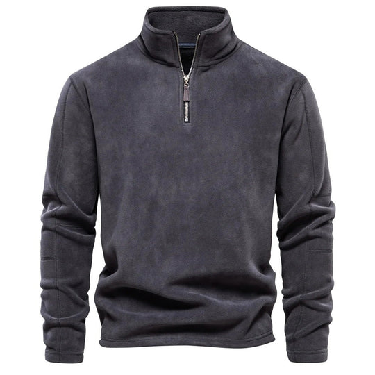 R&B | Strickpullover mit Half-Zip Wollmischung Klassisch und Bequem