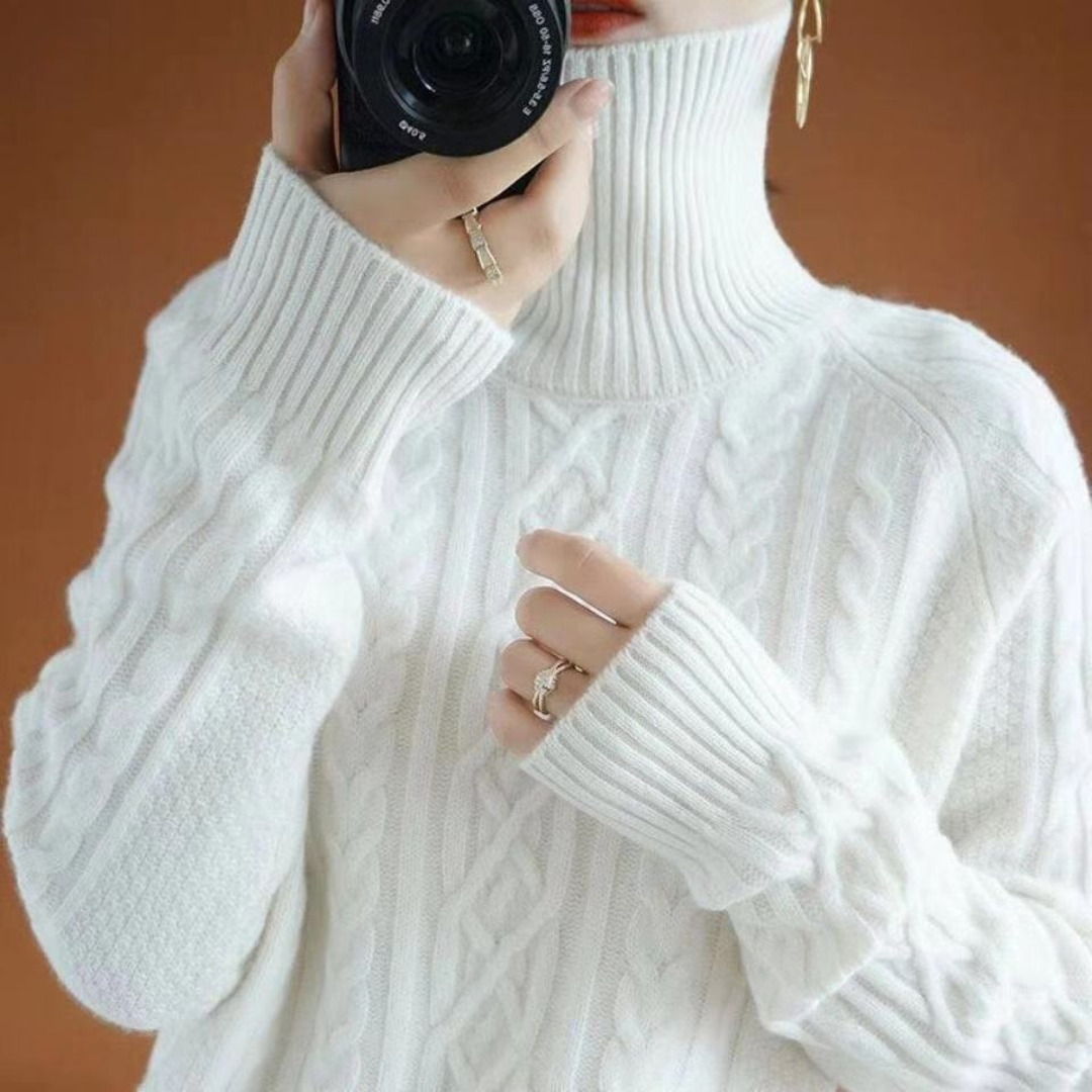 R&B | Pullover aus Strick für Frauen mit warmem Rollkragen