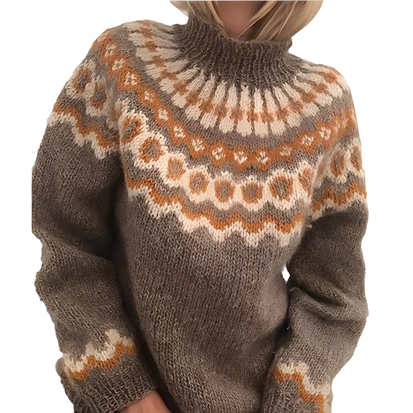 R&B | Damen-Rollkragenpullover Aus Strick