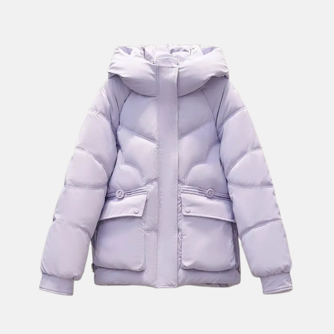 R&B | Kapuzen-Puffermantel | Gequiltete Relaxed Fit Jacke