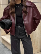 R&B | Vintage Rote Jacke mit Reißverschluss