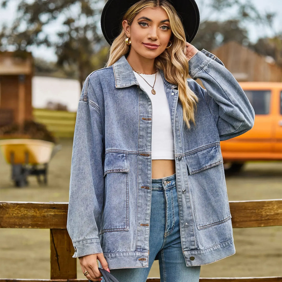 R&B | Denimcharm Klassisch Vintage Denim Jack für Damen