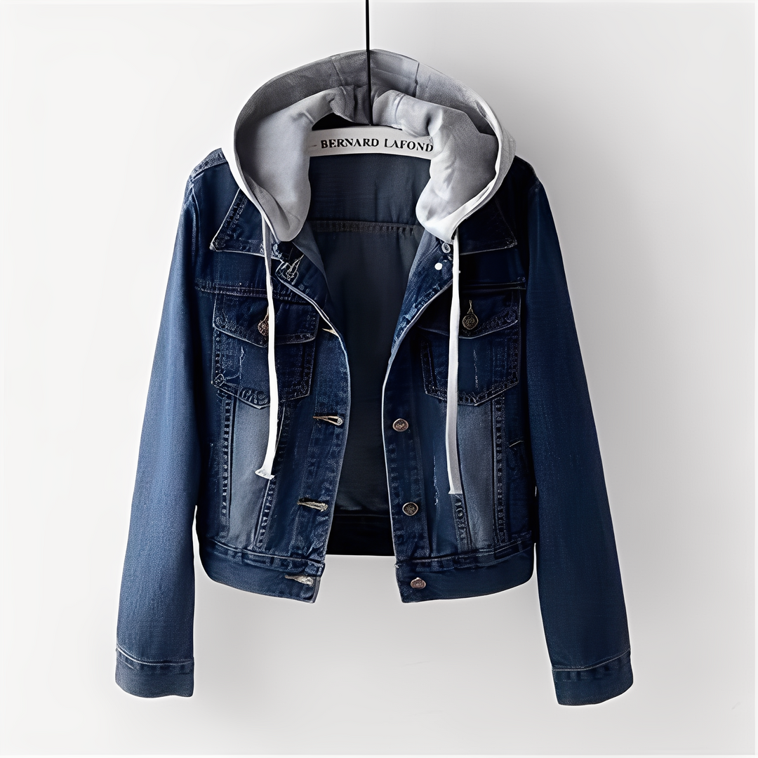 R&B | Stilvolles Jeansjacke mit Kapuze für Frauen