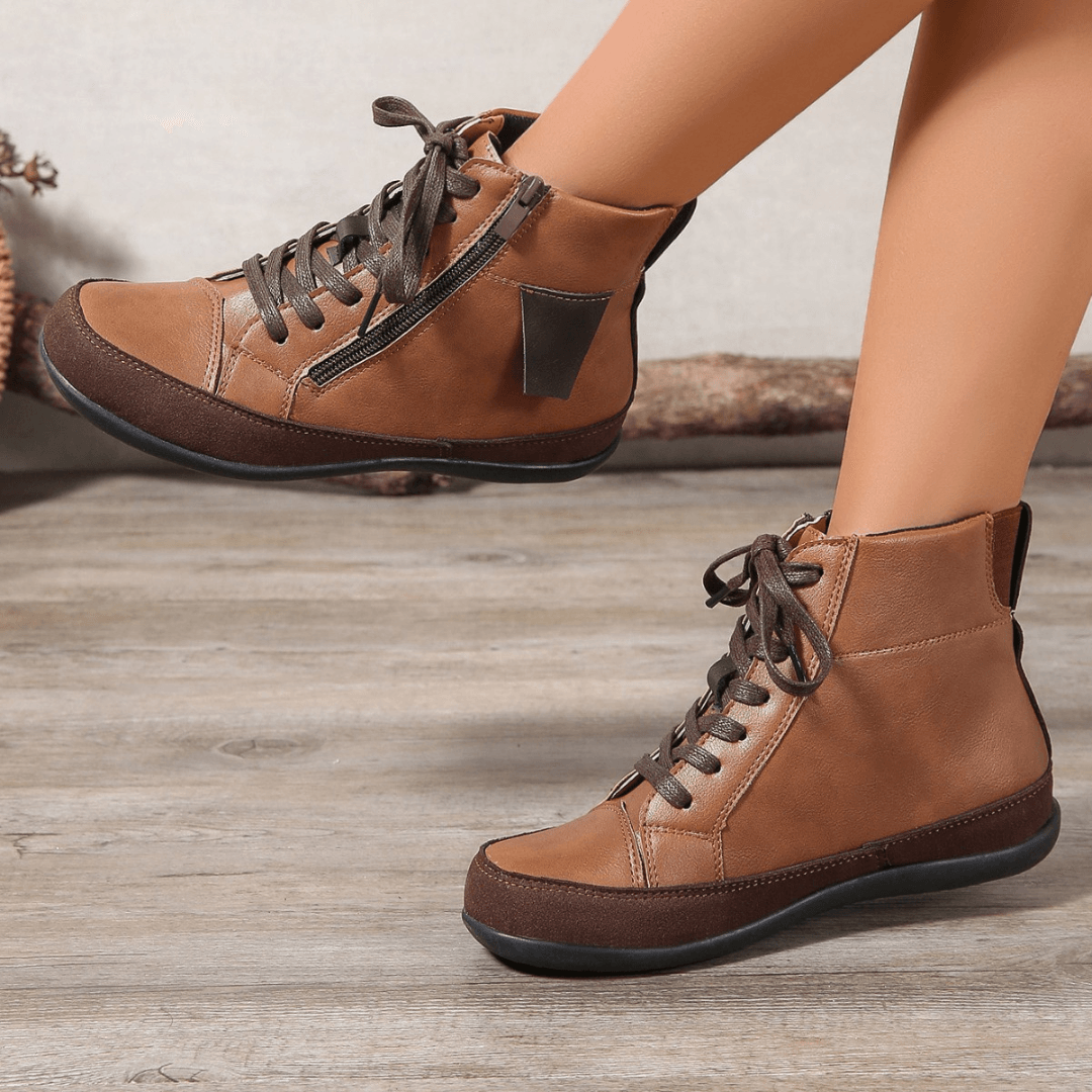 Stilvolle Stiefel bis zur Wadenmitte mit seitlichem Reißverschluss R&B