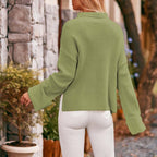 R&B | Schlichter Einfarbiger Strickpullover Für Damen