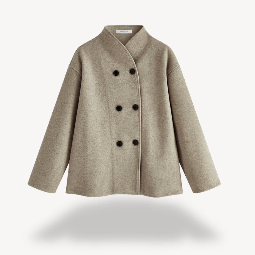 R&B | Damen Doppelreiher Wollmantel
