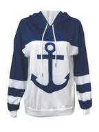 R&B | Colorblock-Hoodie mit Anker-Print