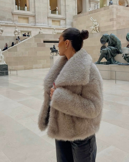R&B | Fur Coat Damen Reguläre Passform Belle Couture Fp 22 Essentielle Eleganz