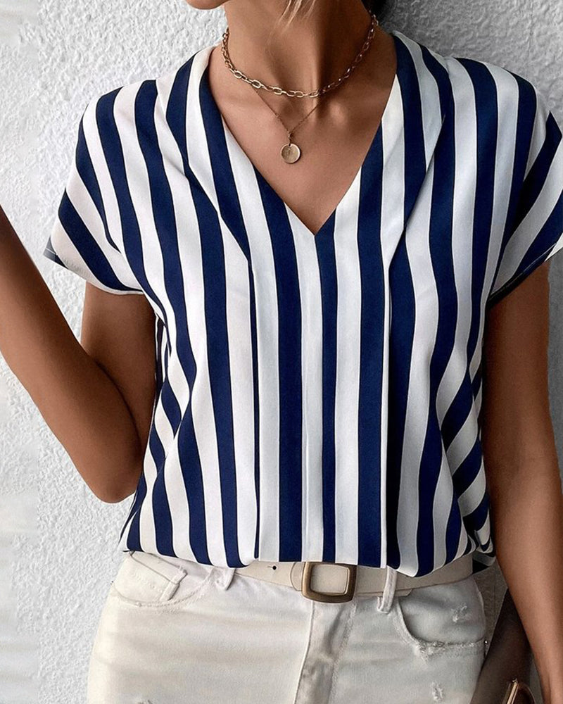 R&B | Sommerbluse In Einem Gestreiften Look