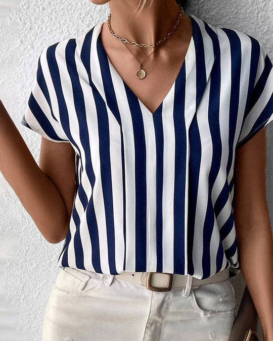 R&B | Sommerbluse In Einem Gestreiften Look