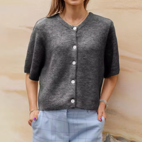 R&B | Kurze Strick-Cardigan mit Knöpfen für Damen