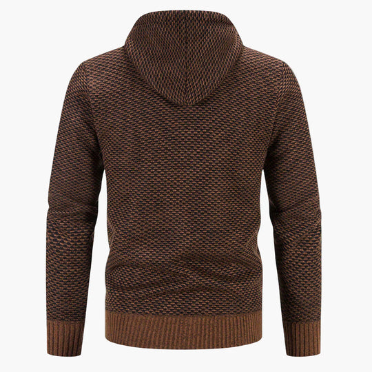 R&B | Strick-Kapuzenjacke für Herbst und Winter - Komfortabler Freizeit-Hoodie mit Reißverschluss