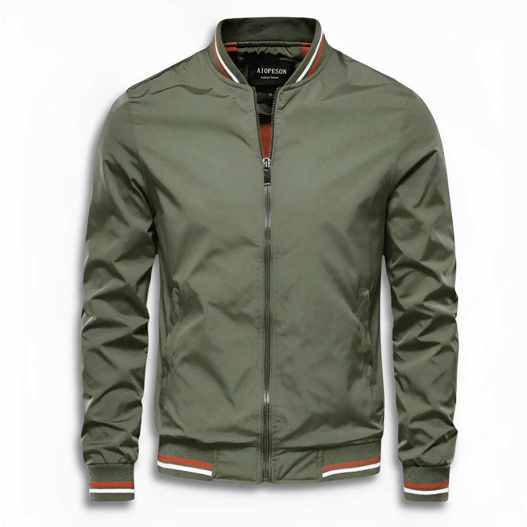 Herren Lässige Übergangsjacke mit Wasserabweisender Oberfläche & Stehkragen | R&B