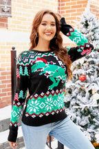 R&B | WEIHNACHTS-DINOSAURIER STRICKPULLOVER