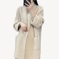 R&B | Damen Lange Strickcardigan Pullover