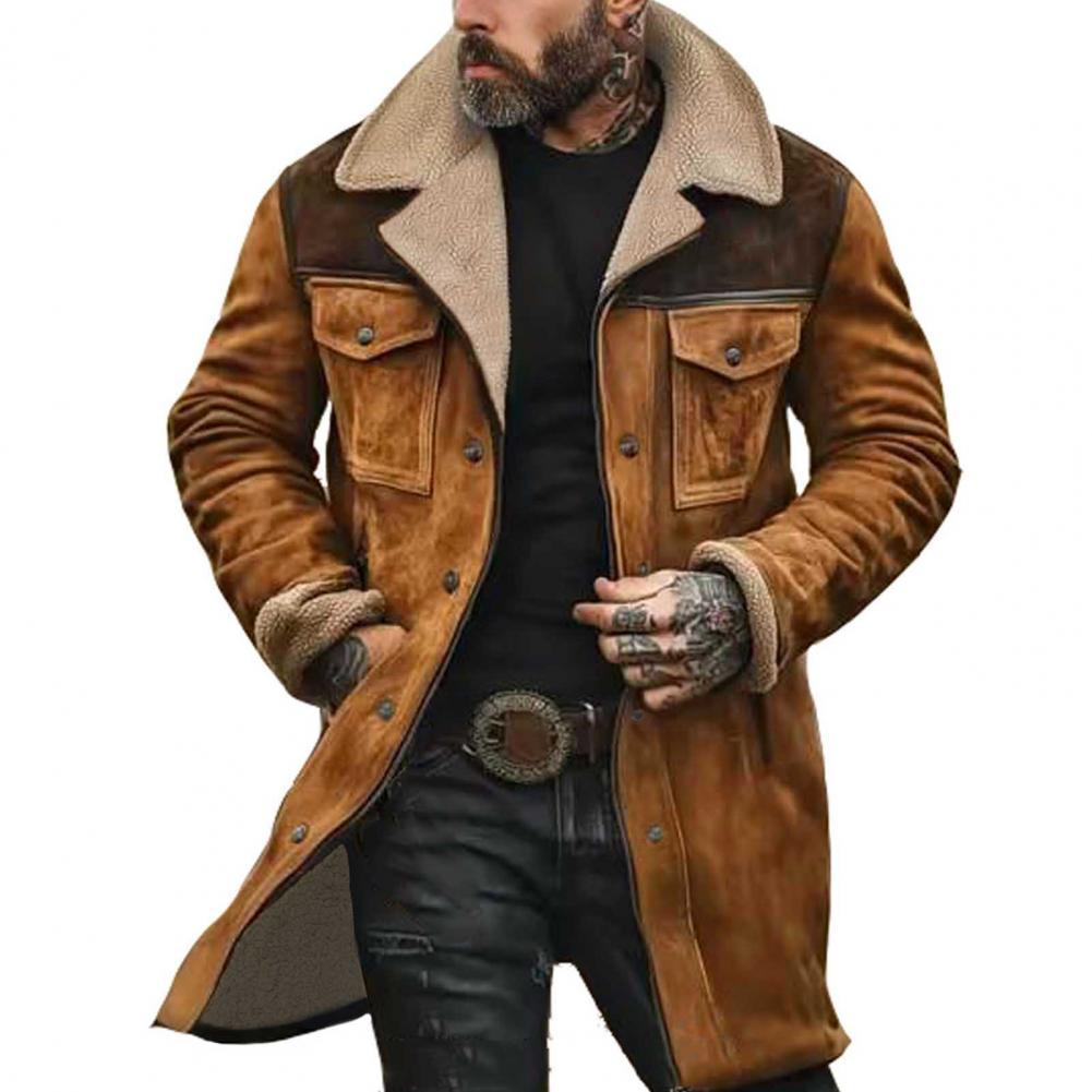 Herren Teddyfellteppich-Mantel