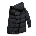 R&B | Herren Puffer Winterjacke - Kapuzen-Langdesign