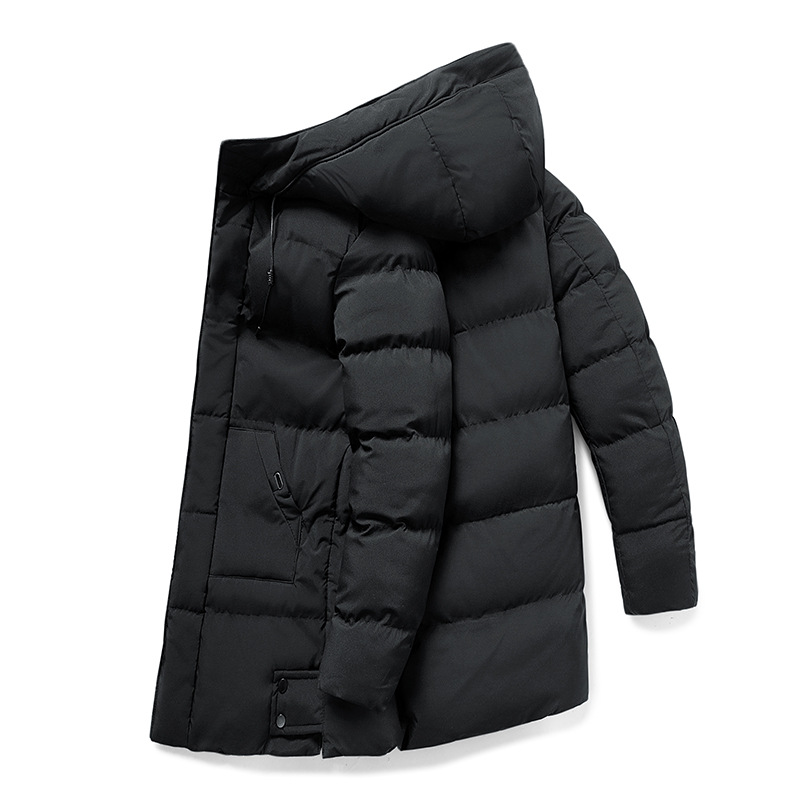 R&B | Herren Puffer Winterjacke - Kapuzen-Langdesign