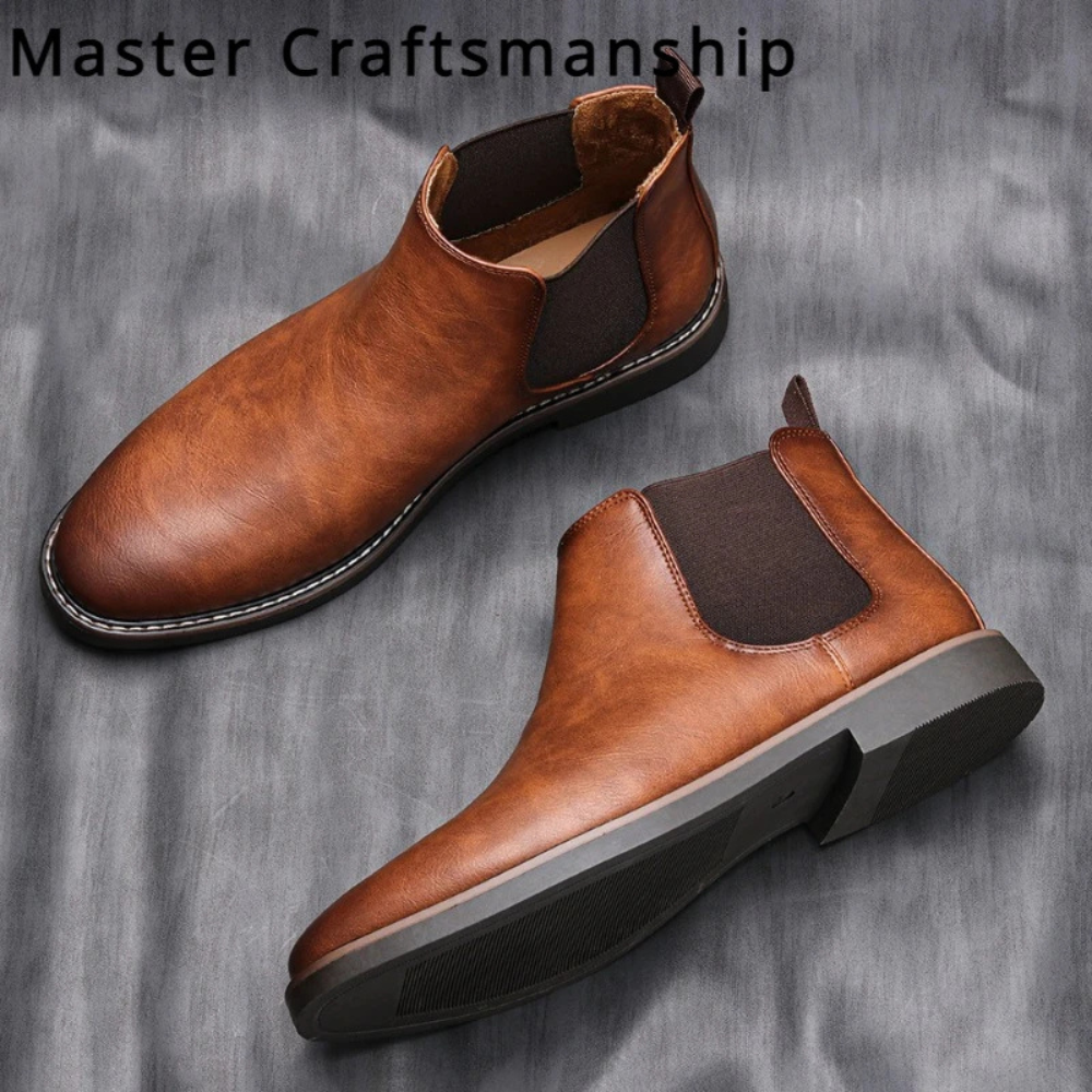 R&B | Klassische Herrenschuhe Stiefel Im Chelsea Stil Aus Leder