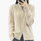 R&B | Strickjacke mit Reißverschluss - Eleganter Casual Style für Alltag und Büro