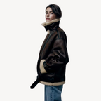 R&B | Shearling Bikerjacke für Frauen