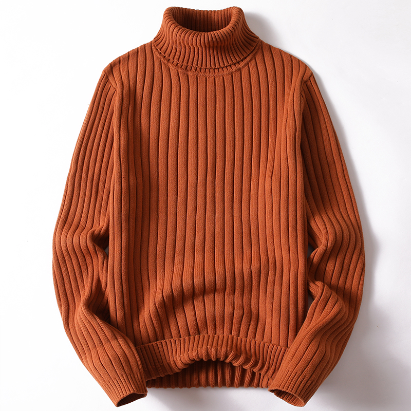 R&B | Rollkragenpullover Weiche Strickware Rippendesign Langärmelig Warmer Komfort