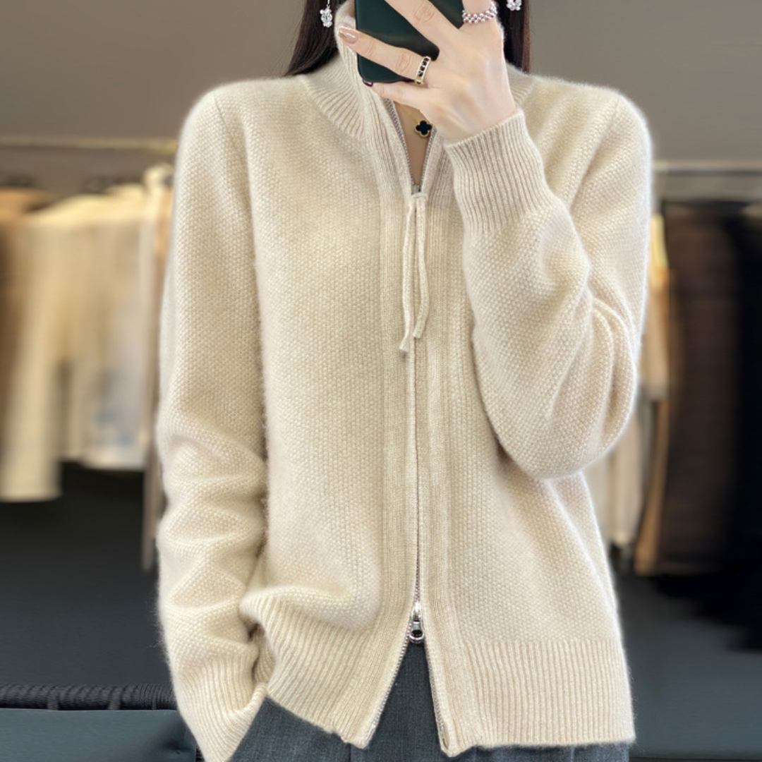 Heidi-Mode | Strickjacke mit elegantem Design und Reißverschluss
