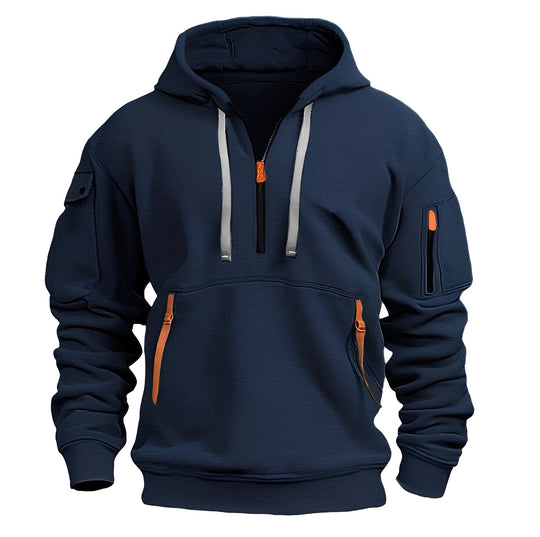 R&B | Locker Hoodie mit Halbzip für Männer