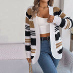R&B | Gestreifte Strick-Strickjacke mit Modernem Look