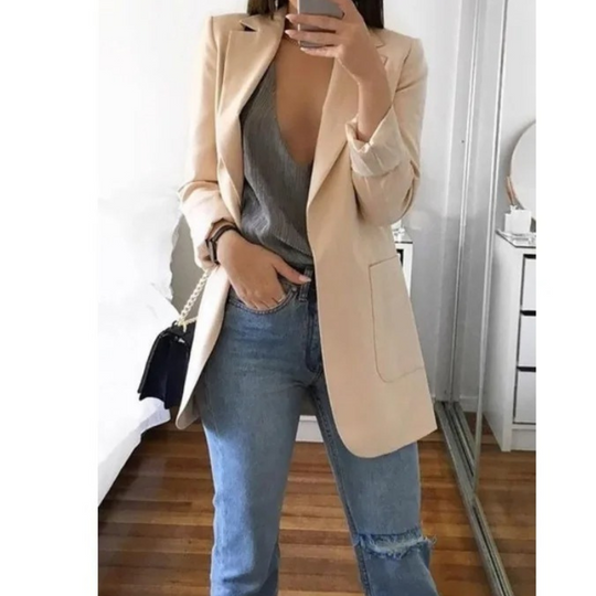 R&B | Blazer für Frauen Khaki Farbe Herbst Moda