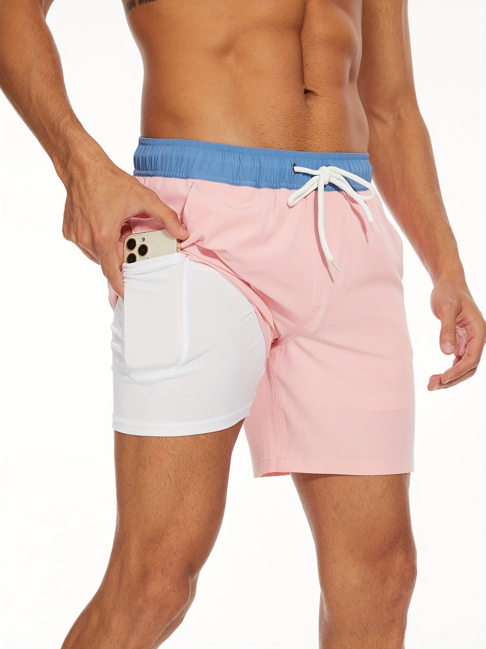 R&B | Schnell Trocknende Herren Badehose Doppelschicht Design