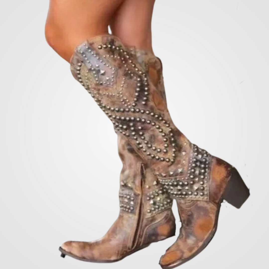 R&B | Lange Stiefel mit Nieten-Design