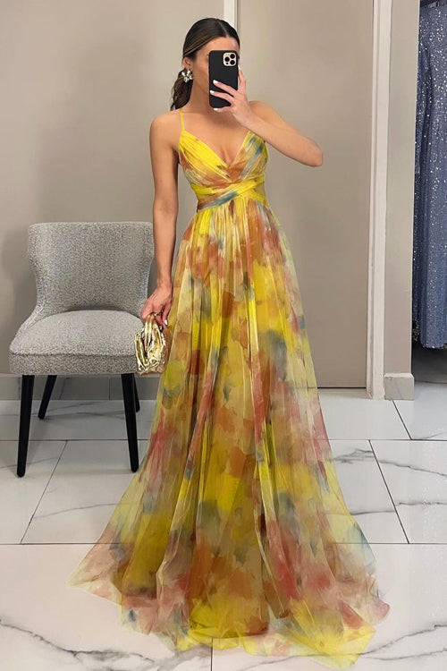 R&B | Enchant My Love Print Maxi Kleid