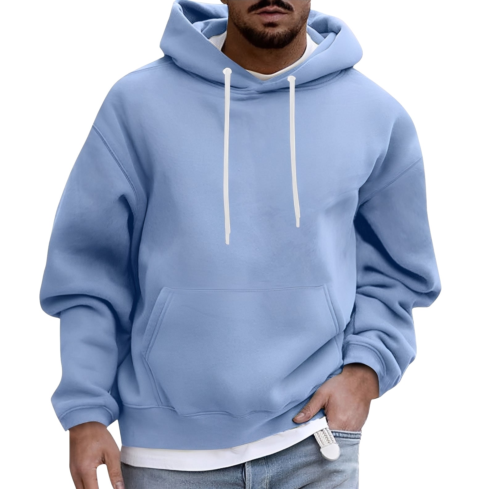 R&B | Lässiger Hoodie mit Tasche für Männer