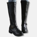R&B | Stiefel - Lederähnliches Material - Knielanger Schaft - Doppelte Reißverschlussöffnung