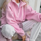 R&B | Kuscheliger Fleece-Pullover mit Reißverschluss