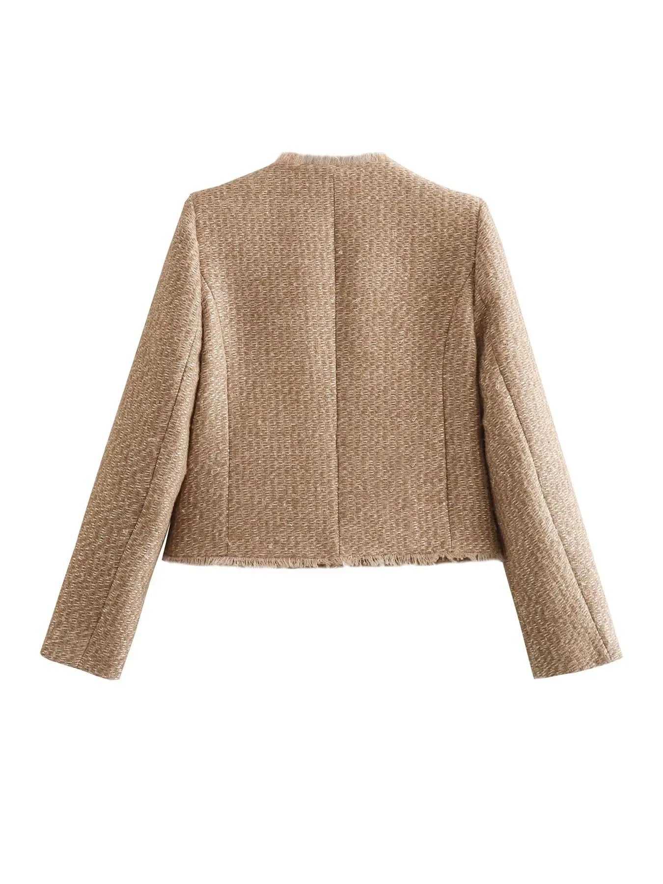 R&B | Elegante Tweed Cropped Jacke